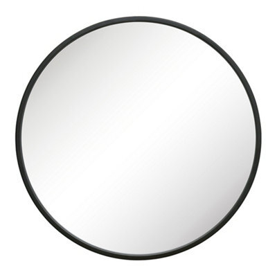 Dibor Classic Black Circular Decorative Framed Mirror Bathroom, Bedroom, Hallway Wall Mirror 60Cm - image 1