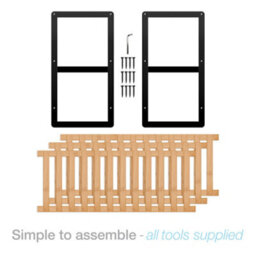 EHC Woodluv 3 Tier Natural Bamboo Shoe Rack Stand Shelf Shelving Hallway, Bedroom, Bathroom, Living Room Organizer, 70X26X55(H) Cm - thumbnail 6