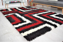 "Bravich Red Tides Thick Shaggy Rug - California - 60X230Cm (2'x7'8"")" - thumbnail 4