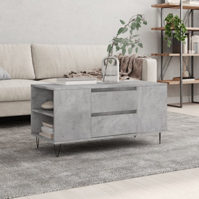Berkfield Coffee Table Concrete Grey 102X44.5X50 Cm Engineered Wood - image 1
