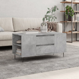 Berkfield Coffee Table Concrete Grey 102X44.5X50 Cm Engineered Wood - thumbnail 1