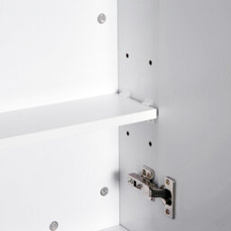 Homcom Wall Mounted Bathroom Mirror Storage Cabinet W/ Door Adjustable Shelf - thumbnail 8