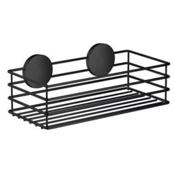 Beslagsboden - Shower Basket In Stainless Steel, Matt Black, Self-Adhesive