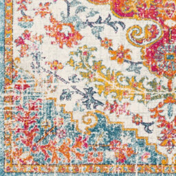 Livabliss Harput-Vintage Blue Orange Yellow Grey Traditional Boho Living Dining Bedroom Rug 80 X 220 Cm Easy Care, Non Shedding - thumbnail 7