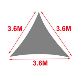Sundaze 3.6X3.6X3.6M Triangle Terracotta Sun Shade Sail Outdoor Garden Patio Sunscreen Uv Block With Free Rope - thumbnail 3