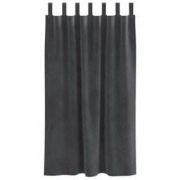Berkfield Modern Blackout Curtains With Hanging Loops 2 Pcs Light Grey Velvet - thumbnail 4