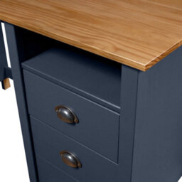 Berkfield Desk Hill Range Grey 150X50X74 Cm Solid Pine Wood - thumbnail 4