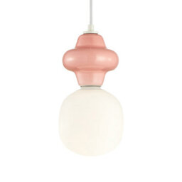 Luminosa Lighting Luminosa Latera Small Slim Pendant Ceiling Light Pink, White Matt - thumbnail 2