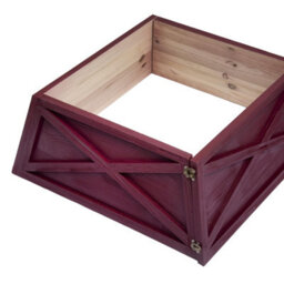 Christmas Tree World Red Wooden Christmas Tree Skirt (Fits 6Ft/180Cm-9Ft/270Cm Trees) - thumbnail 3