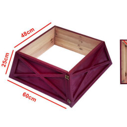 Christmas Tree World Red Wooden Christmas Tree Skirt (Fits 6Ft/180Cm-9Ft/270Cm Trees) - thumbnail 4