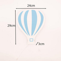 White And Blue Wooden Balloon Children's Night Light Led Wall Mounted Light - thumbnail 9