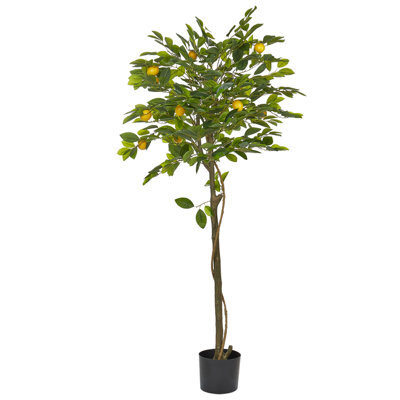 Beliani Artificial Plant Lemon Tree 156 Cm Green - image 1