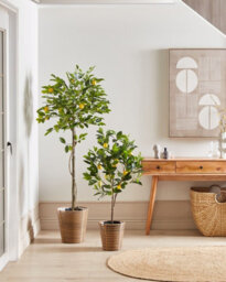 Beliani Artificial Plant Lemon Tree 156 Cm Green - thumbnail 2