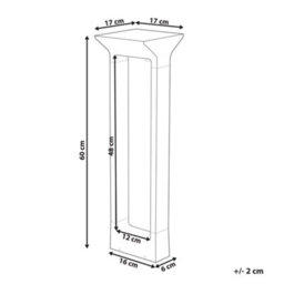 Beliani Solar Outdoor Led Bollard Lamp Malden Black - thumbnail 3