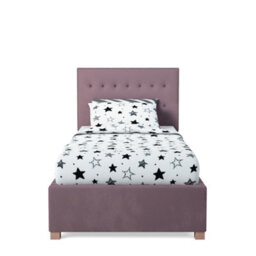 Rest Relax Amelia Solo Ottoman Bed Plush Velvet Blush Pink - Single 3Ft - thumbnail 3