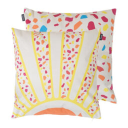 icon Indoor And Outdoor Sun And Terazzo Soleil Set Of 2 Waterproof Filled Cushion - thumbnail 1