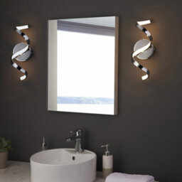 Bathroom Wall Light Fitting - Chrome Plate & White Diffuser - Warm White Led - thumbnail 5