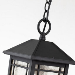 Luminosa Lighting Elstead Quoizel Cedar Point Outdoor Pendant Ceiling Light Black, Ip44 - thumbnail 2