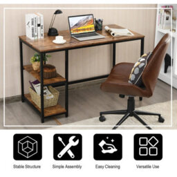 120X60Cm Computer Desk With Adjustable Shelf Steel - thumbnail 6