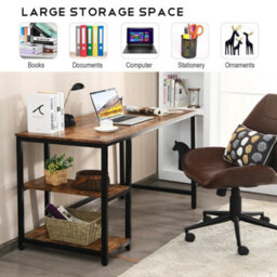 120X60Cm Computer Desk With Adjustable Shelf Steel - thumbnail 5
