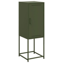Berkfield Highboard Olive Green 36X39X107 Cm Steel - thumbnail 2