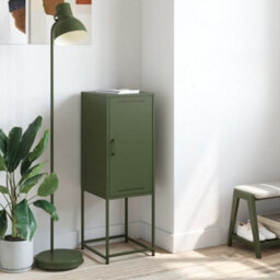 Berkfield Highboard Olive Green 36X39X107 Cm Steel - thumbnail 3