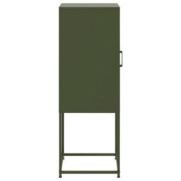 Berkfield Highboard Olive Green 36X39X107 Cm Steel - thumbnail 7