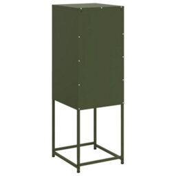 Berkfield Highboard Olive Green 36X39X107 Cm Steel - thumbnail 8