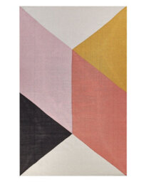 Beliani Handwoven Multicolour Cotton Area Rug 140 X 200 Cm Modern Low-Pile Design - thumbnail 1