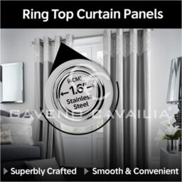 Gc Gaveno Cavailia Aviv Luxury Striped Curtain 66X72 Cm Silver Sparkle Eyelets With Matching Tiebacks - thumbnail 4