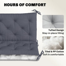 Outsunny 3 Seater Swing Chair Cushions Bench Seat Replacement Pad 150X98Cm - thumbnail 5