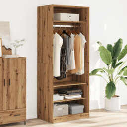 Berkfield Wardrobe Artisian Oak 80X50X200 Cm Engineered Wood - thumbnail 1