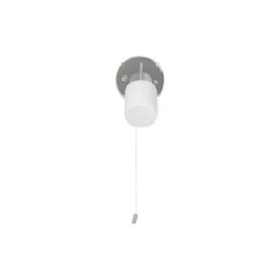 First Choice Lighting Set Of 2 Iona - Chrome Opal Glass Ip44 Pull Cord Bathroom Wall Lights - thumbnail 4
