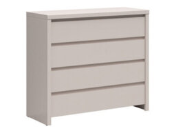 Arte Kaspian Cashmere 4-Drawer Retreat - Soft-Toned Bedroom Storage Gem - thumbnail 1