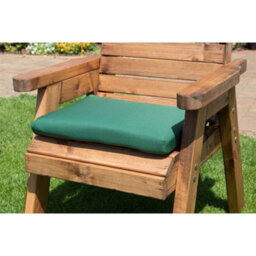 Marlborough Wooden Love Seat With 2X Chair Cushion Green & 1X Fitted Cover - thumbnail 3