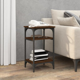 Berkfield Side Table Brown Oak 35X30X60 Cm Engineered Wood - thumbnail 1