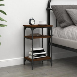 Berkfield Side Table Brown Oak 35X30X60 Cm Engineered Wood - thumbnail 3
