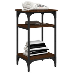 Berkfield Side Table Brown Oak 35X30X60 Cm Engineered Wood - thumbnail 4