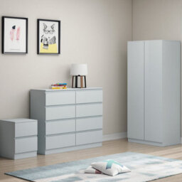SquareBoxx Keaton Matt White 8 Drawer Double Freestanding Chest Of Drawers (40 X 99 X 106Cm - D X H X W) - thumbnail 2