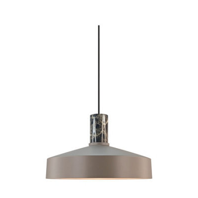 Nordlux Elvas Metal Pendant Light Marble Brown,mains - image 1