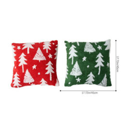Living And Home Christmas Trees Set Of 2 Christmas Theme Decorative Throw Pillows Washable Soft And Festive 45Cm W X 45Cm D - thumbnail 9