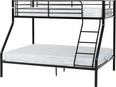 Seconique Tandi Triple Sleeper Bunk Bed In Black Finish Full Sized Double As The Bottom Bunk - image 1