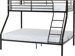 Seconique Tandi Triple Sleeper Bunk Bed In Black Finish Full Sized Double As The Bottom Bunk