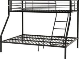 Seconique Tandi Triple Sleeper Bunk Bed In Black Finish Full Sized Double As The Bottom Bunk - thumbnail 2