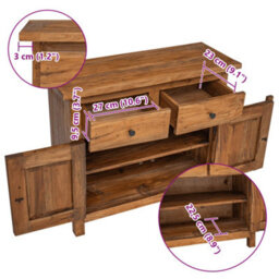 Vidaxl Sideboard Solid Mahogany Wood 75X30X65 Cm - thumbnail 9