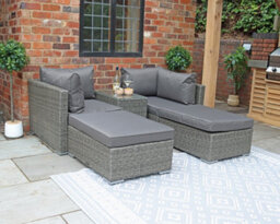 Royalcraft Paris 4 Seater 5Pc Multi Setting Relaxer Set
