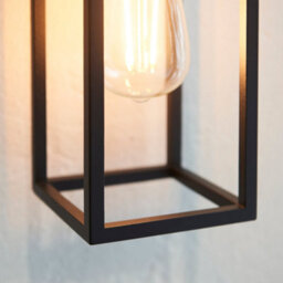 Outdoor Wall Light Ip44 Textured Black 10W Led E27 Dimmable Living Room - thumbnail 4