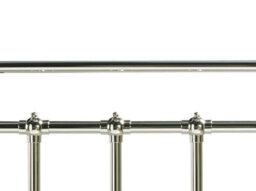 Save On Goods UK 5Ft King Size Shiny High Polished Chrome Silver, Tall Metal Bed Headboard Bed Head End - thumbnail 4