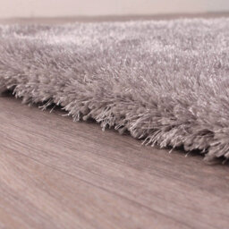 Indigo Silver Plain Shaggy Handmade Luxurious Sparkle Easy To Clean Rug For Dining Room Bed Room And Living Room-120Cm X 170Cm - thumbnail 5