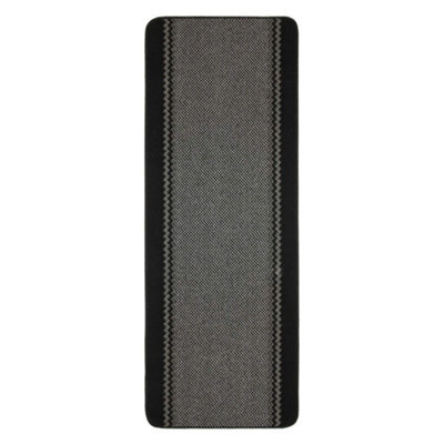 The Rugs Washable Designer Rugs & Mats Lined Bordered Design In Black   116Bl - image 1